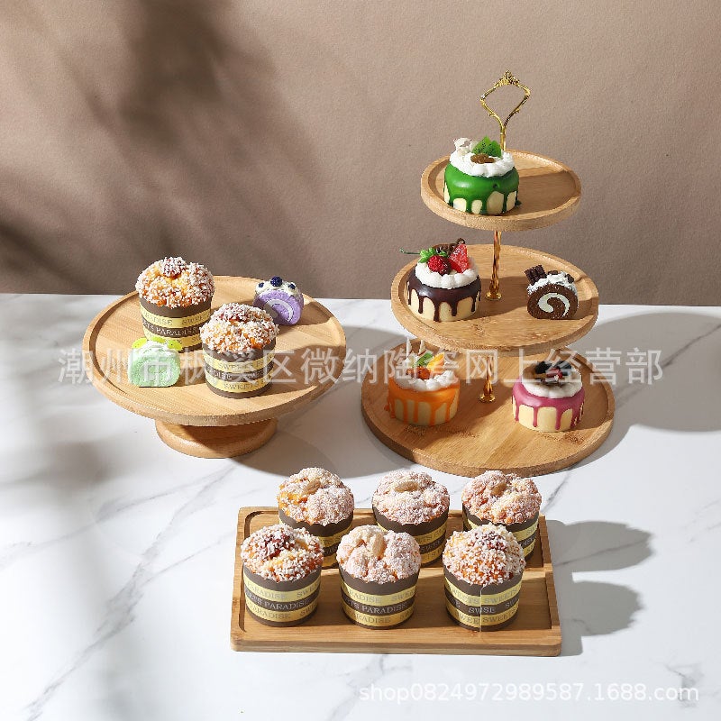 Three-Layer Fruit Plate Wedding Cake Plate Afternoon Tea Stand Dessert Table Ornaments High-Foot Two-Layer Display Stand Storage - Image 4