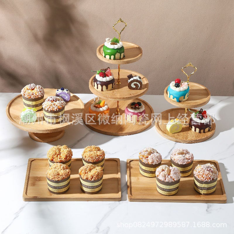 Three-Layer Fruit Plate Wedding Cake Plate Afternoon Tea Stand Dessert Table Ornaments High-Foot Two-Layer Display Stand Storage - Image 2
