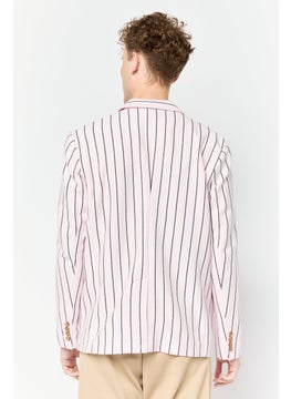 ESPRIT Men Regular Fit Stripe Casual Blazer, Multicolor  - Image 4