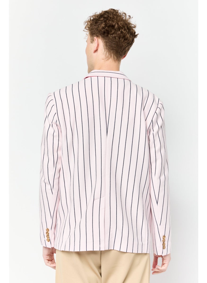ESPRIT Men Regular Fit Stripe Casual Blazer, Multicolor  - Image 4
