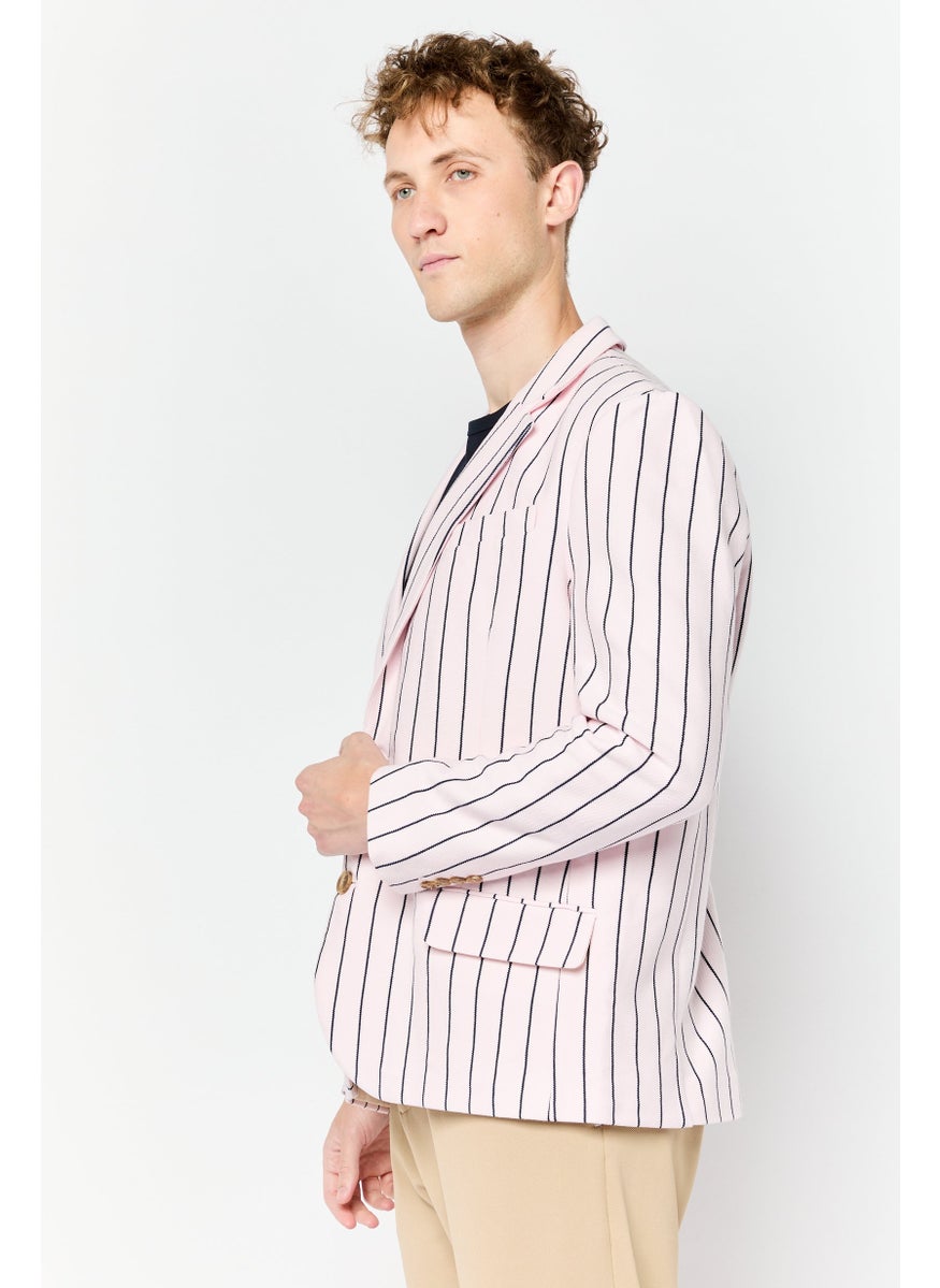ESPRIT Men Regular Fit Stripe Casual Blazer, Multicolor  - Image 2