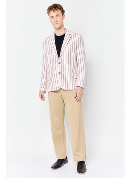 ESPRIT Men Regular Fit Stripe Casual Blazer, Multicolor  - Image 3