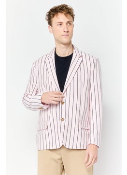ESPRIT Men Regular Fit Stripe Casual Blazer, Multicolor  - Image 1