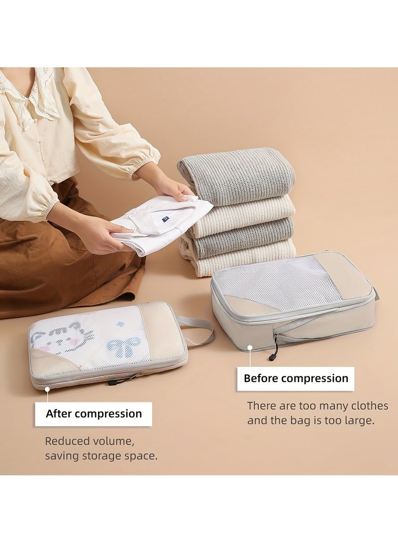 3 Set Compression Packing Cubes for Travel, Travel Bags Luggage Organizers Travel Essentials Compression Cubes for Carry on Suitcases  - Image 2