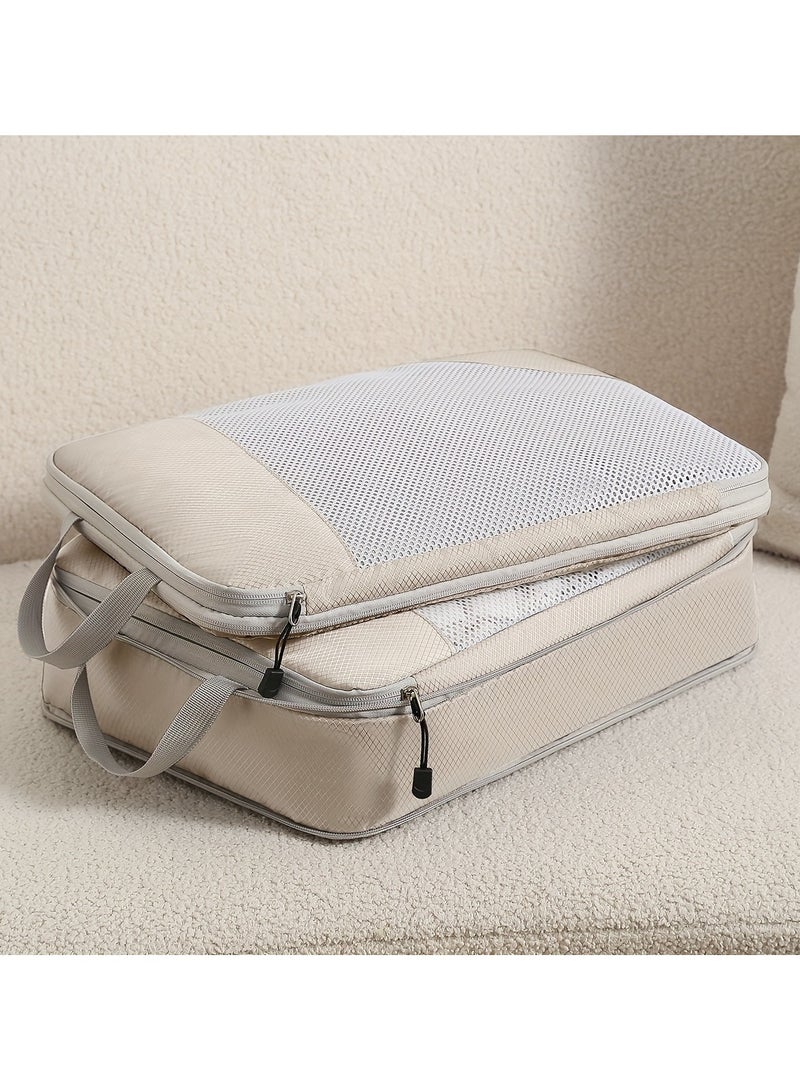 3 Set Compression Packing Cubes for Travel, Travel Bags Luggage Organizers Travel Essentials Compression Cubes for Carry on Suitcases  - Image 5