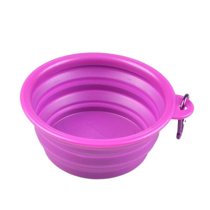 Portable Silicone Pet Bowl with Collapsible Design 650 ml Portable Travel and Silicone Build for dogs cats travel walks and outdoor feeding in White Routine Use Work Use - Image 2