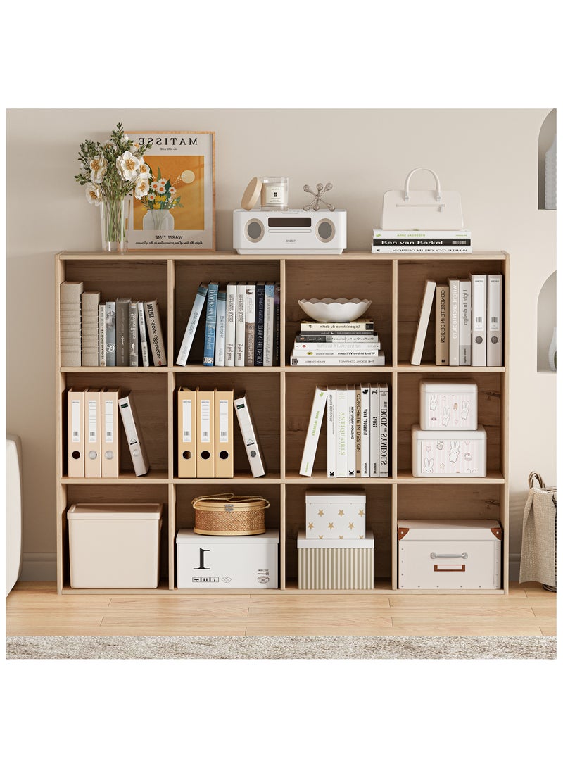 DOOHWAN 11in Cube Storage Organizer with Closed Back - Wooden Bookshelf Display Cubes for Home, Office, Closet Cabinet Organizer Shelf - Image 2