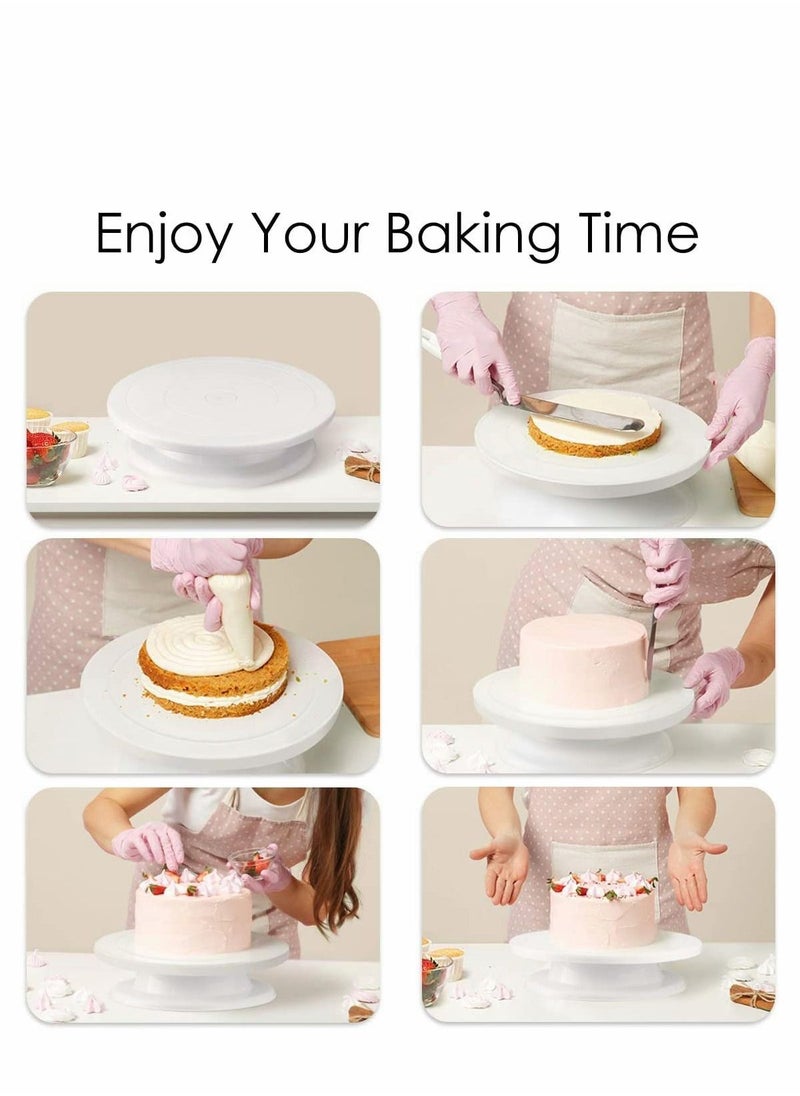 Excefore - Rotating Cake Turntable Stand, Cake Decorating Kit Baking Tools Cake Decorating Table Lightweight and Stable Cake Turntable DIY Decorating Turntable Cake Mould for Birthdays, Weddings - Image 1