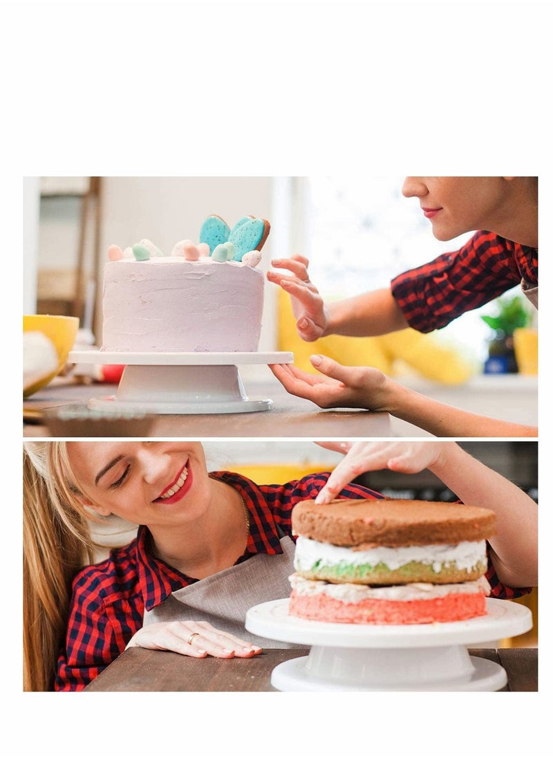 Excefore - Rotating Cake Turntable Stand, Cake Decorating Kit Baking Tools Cake Decorating Table Lightweight and Stable Cake Turntable DIY Decorating Turntable Cake Mould for Birthdays, Weddings - Image 1