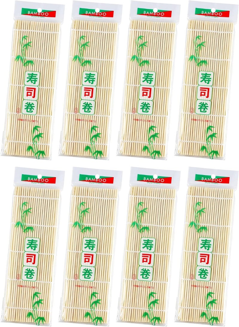 JIALEEY Bamboo Sushi Rolling Mat 95x95 Inch 8 PCS Set - Image 1