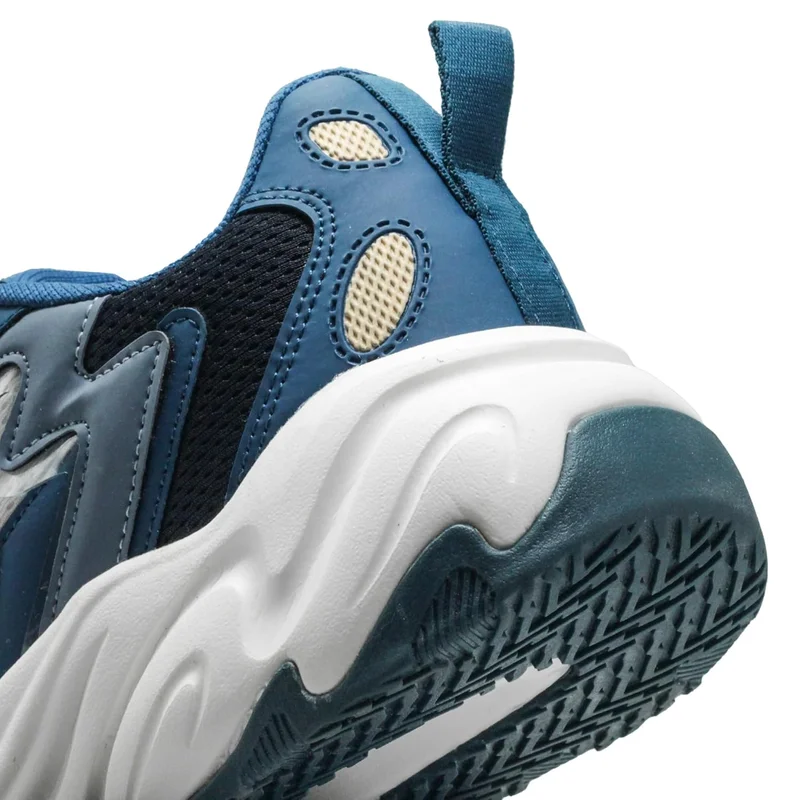 Asian Men's White and Blue Running Shoes for Sports and Gym