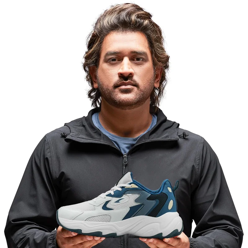 Asian Men's White and Blue Running Shoes for Sports and Gym