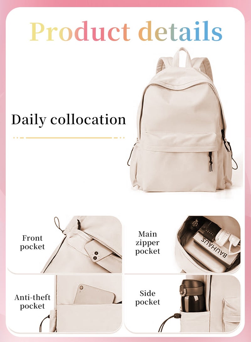 Moovant حقيبة ظهر كاجوال جديدة للجنسين متعددة الوظائف وخفيفة الوزن لحمل الكمبيوتر المحمول بسعة كبيرة وحقيبة مدرسية مقاومة للماء تناسب جميع المناسبات حقيبة سفر عصرية للعمل والتنقل والمدرسة - Image 5