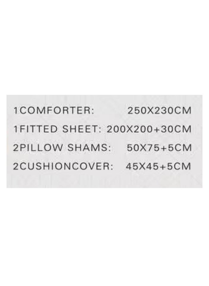 Blue Sky two-sided quilt set, two-sided mattress, consisting of 6 pieces, quilt with 6-piece filling, 100% microfiber, quilt size 230X250 cm  - Image 5