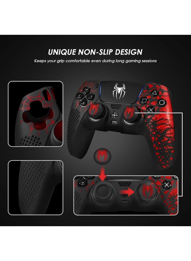 Chabeia Anti-Slip PS5 Controller Skin, PS 5 Controller Accessories, Non-Slip Silicone PS 5 Cover Thumb Grip Gaps, Touch Pad Sticker and Cover Wrap Stickers (Pack of 1) - Image 4