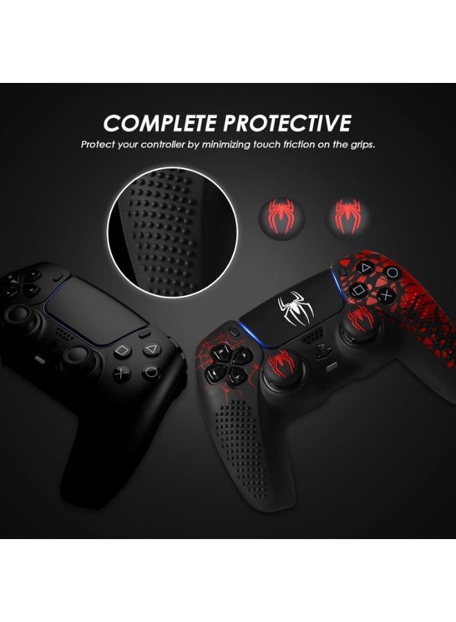 Chabeia Anti-Slip PS5 Controller Skin, PS 5 Controller Accessories, Non-Slip Silicone PS 5 Cover Thumb Grip Gaps, Touch Pad Sticker and Cover Wrap Stickers (Pack of 1) - Image 5