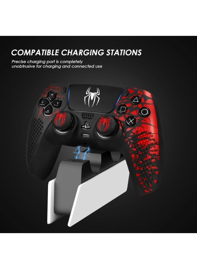 Chabeia Anti-Slip PS5 Controller Skin, PS 5 Controller Accessories, Non-Slip Silicone PS 5 Cover Thumb Grip Gaps, Touch Pad Sticker and Cover Wrap Stickers (Pack of 1) - Image 3