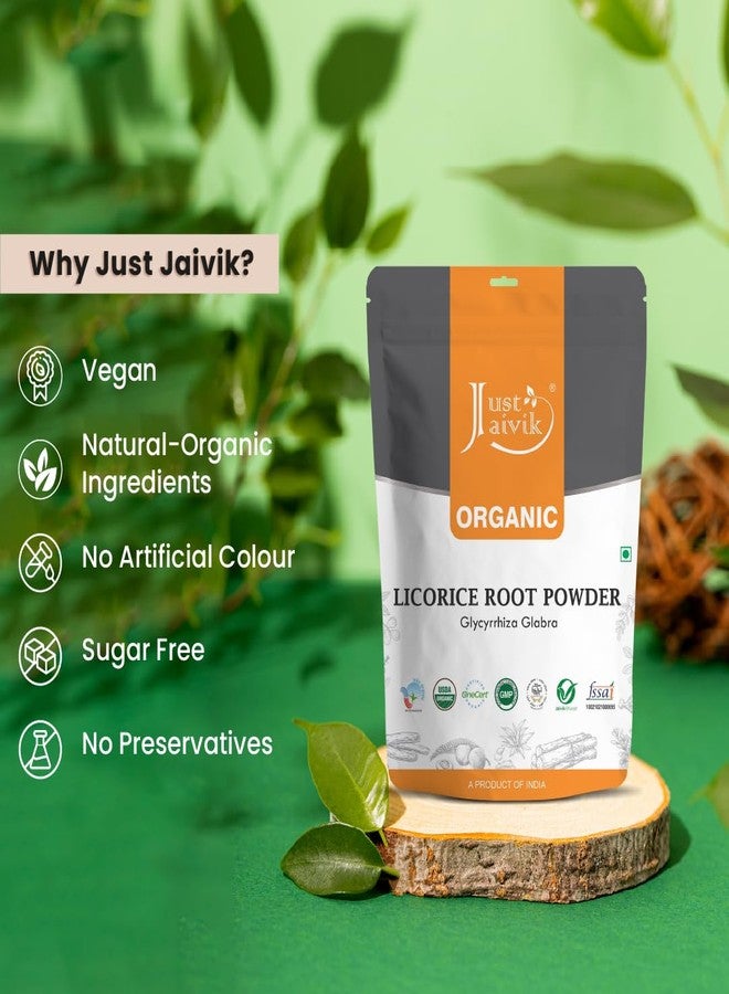 Just Jaivik Organic Licorice Root/Mulethi/Atimadhuram Podi/Athimadhura Hittu Powder 227g - USDA Organic Certified Herb - Image 5