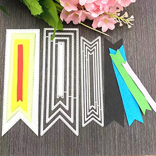 Urvoo 3 Pack Bookmark Metal Cutting Dies DIY Craft Carbon Steel Embossing Template Cutting Dies Metal Stencils Scrapbooking Tool for Card Scrapbooking DIY (Bookmark) - Image 3