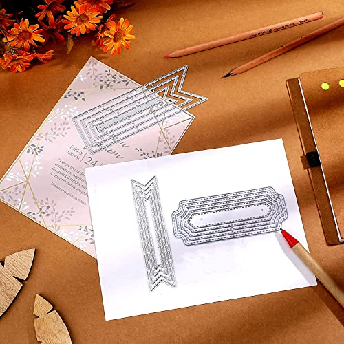 Urvoo 3 Pack Bookmark Metal Cutting Dies DIY Craft Carbon Steel Embossing Template Cutting Dies Metal Stencils Scrapbooking Tool for Card Scrapbooking DIY (Bookmark) - Image 5