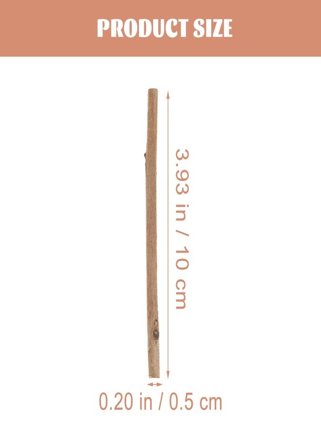 Tinksky 10CM Long 0.3-0.5CM in Diameter Wood Log Sticks for DIY Crafts Photo Props 100pcs (Wood Color) - Image 2