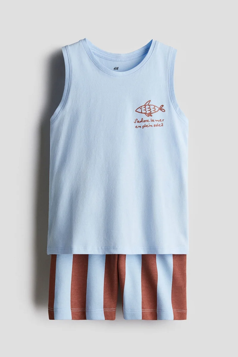 اتش اند ام 2-piece vest top and shorts set