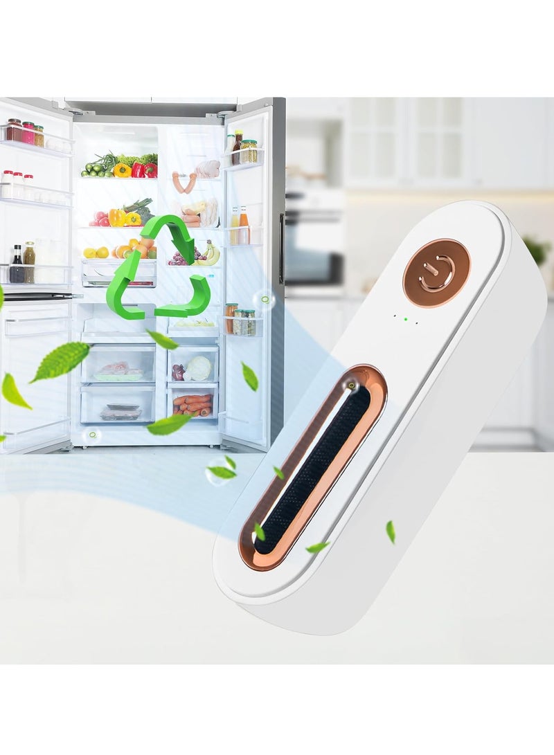 Bukela Fridge Deodorizer Reusable for Years, Mini USB Refrigerator Deodorizer More Effective than Baking Soda and Charcoal Odor Absorber, Fridge Odor Eliminator, and Air Purifier for Car, Closet, Shoes - Image 1