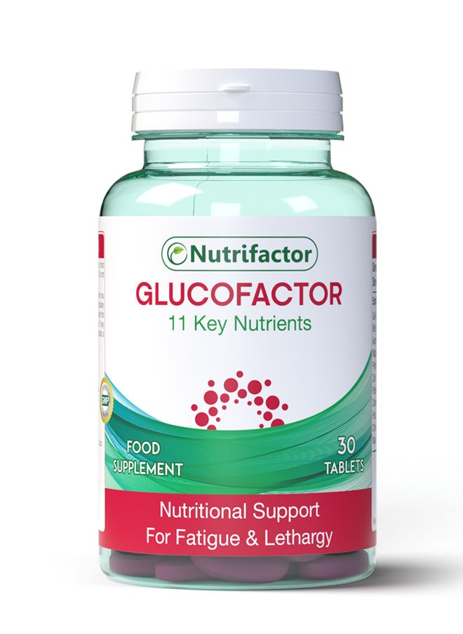 Nutrifactor - Glucofactor - With Garlic Extract Formulated to Support Healthy Metabolism and Pancreatic Function - Diabetic Support Formula, Blood Sugar Support for a Healthy Life (30 Tablets) - Image 1