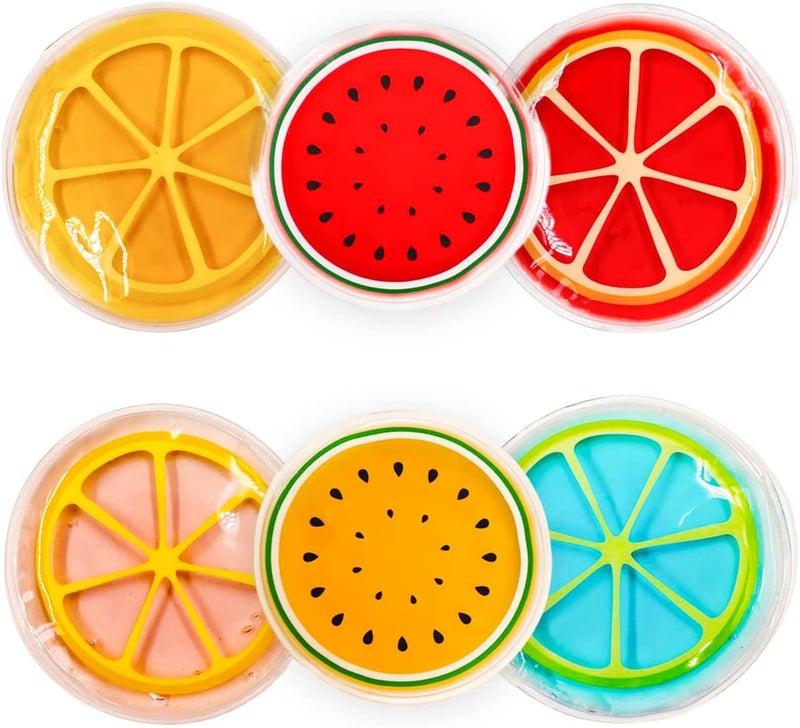 Couleurs Kids Ice Pack Hot or Cold Pack Gel Cooling Pad Reusable for Injuries Medical HealthSwelling and Pain Relief Tired Eyes Child Injury Headache Sinus Relief Fruit Ice Pack - Image 1