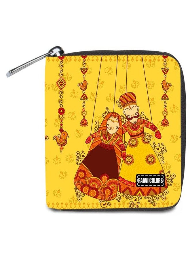 Raavi colors Zip Wallet for Daily use Stylish and Washable Purse with Multi Compartment for College Girls and Office Women Puppet Love - Image 1