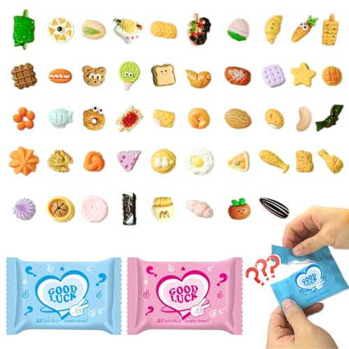 CIYOJA 50 Pack Mini Food Blind Bags for Kids Small Dollhouse Accessories Party Favors Set with Tiny Resin Food Toys Perfect for Pretend Cooking Games Miniature Kitchen Play Collecting - Image 1