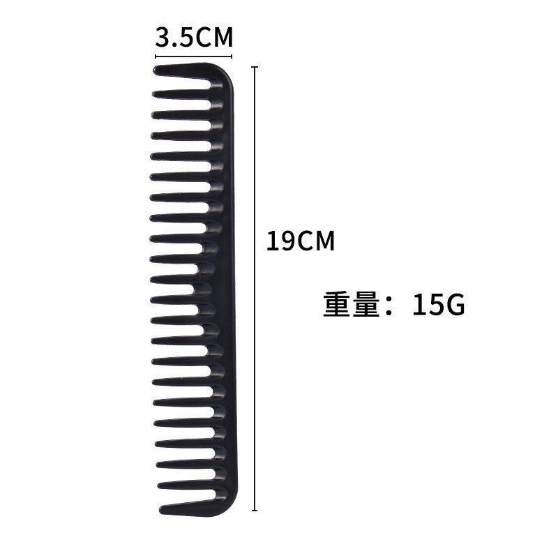 Generic Ten-piece set of barber comb double-sided pointed-tail comb styling comb black plastic comb density anti-static hairdressing tool C44 [black bulk]] 