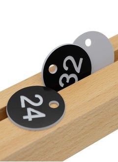 SYOSI Plastic ID Number Tags, Engraved Tags Key Tags Without Key Rings for Locker Dorm Hotel Bar Restaurant Club Restaurant Table Numbers (1-50, Black)  - Image 4