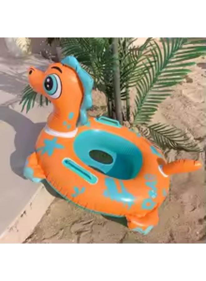 MUMS PLANET Inflatable Dinosaur Baby Swim Float – Kids Pool Float with Comfortable Seat – PVC Swimming Float for Infants & Toddlers – Pool & Beach Water Toy - Image 3
