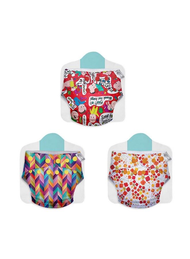 Superbottoms New Uno Freesize Cloth Diaper Set Of 3; Cloth Diaper For Babies 3M To 3Y ; Washable & Reusable Cloth Diaper ; Comes With Cloth Diaper Insert ; 3 Diaper And 3 Organic Cotton Soaker - Image 2