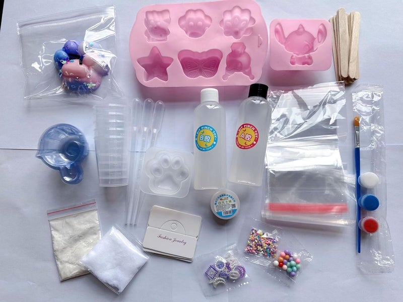 66Pcs DIY Taba Squishy Cat Paw Squeeze Toys Kit - Handmade Animal Maker for Party Favors - Image 2
