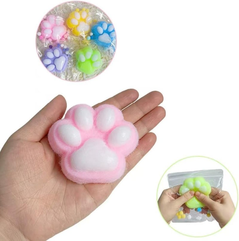 66Pcs DIY Taba Squishy Cat Paw Squeeze Toys Kit - Handmade Animal Maker for Party Favors - Image 4