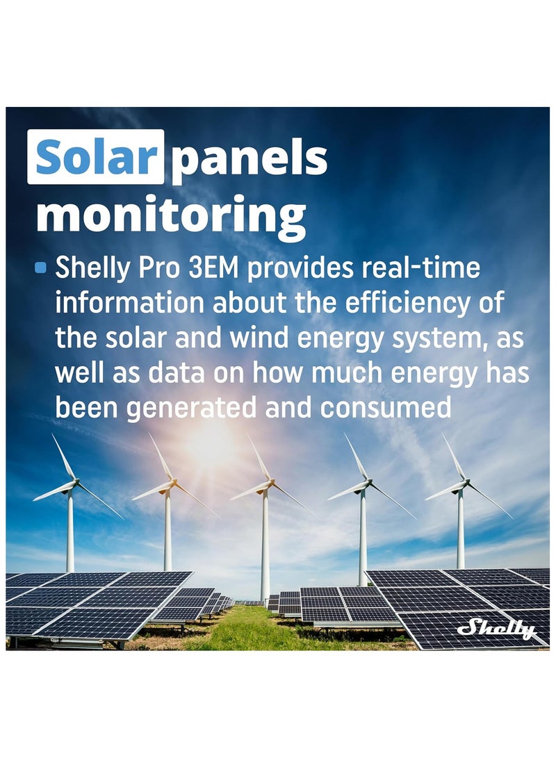 شيلي برو ٣ إي إم (١٢٠ أمبير) | واي فاي وشبكة محلية (LAN)، عداد طاقة ذكي ثلاثي المراحل | استهلاك ثنائي الاتجاه | أتمتة المنزل | بوابة بلوتوث - Image 3