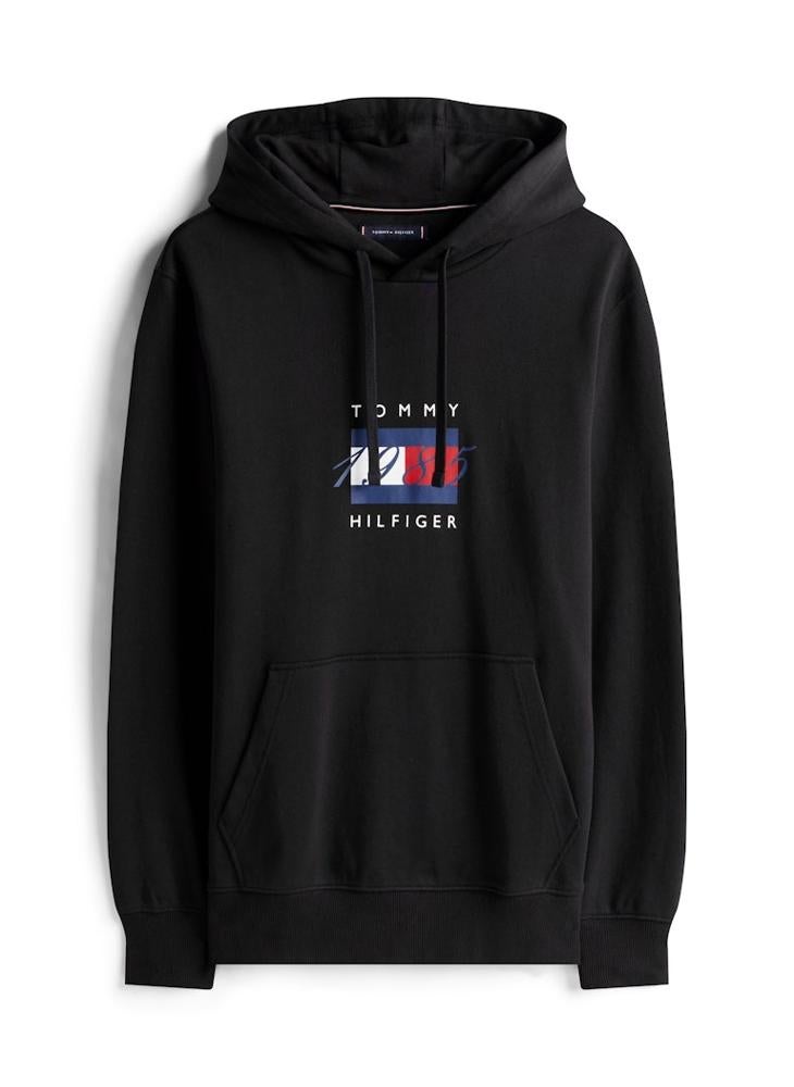 TOMMY HILFIGER Flag Graphic Drawstring Hoody - Image 5