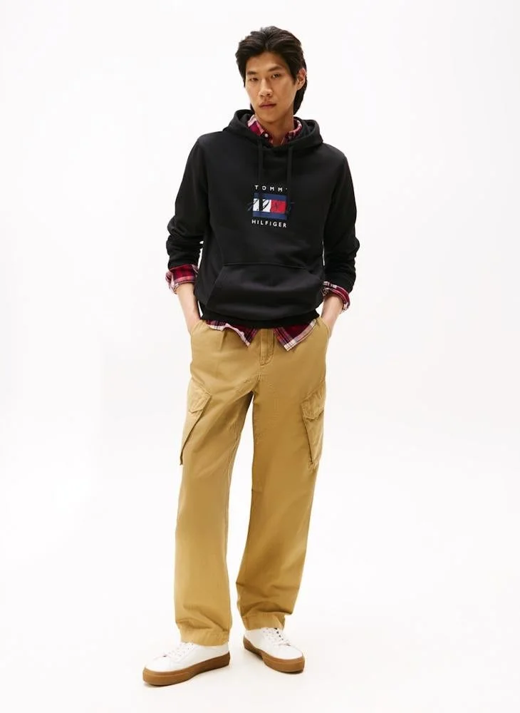 TOMMY HILFIGER Flag Graphic Drawstring Hoody