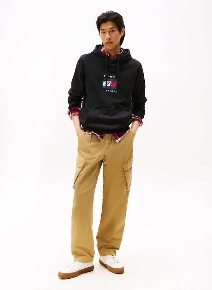 TOMMY HILFIGER Flag Graphic Drawstring Hoody - Image 4