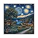 Larkipuzz Art Starry Night Painting Puzzles for Adults 1000 Pieces Challenging Van Gogh Plant Tree Landscape Jigsaw Puzzles Aesthetic Nature Floral Wildflower Moon Cabin Puzzle - Image 2