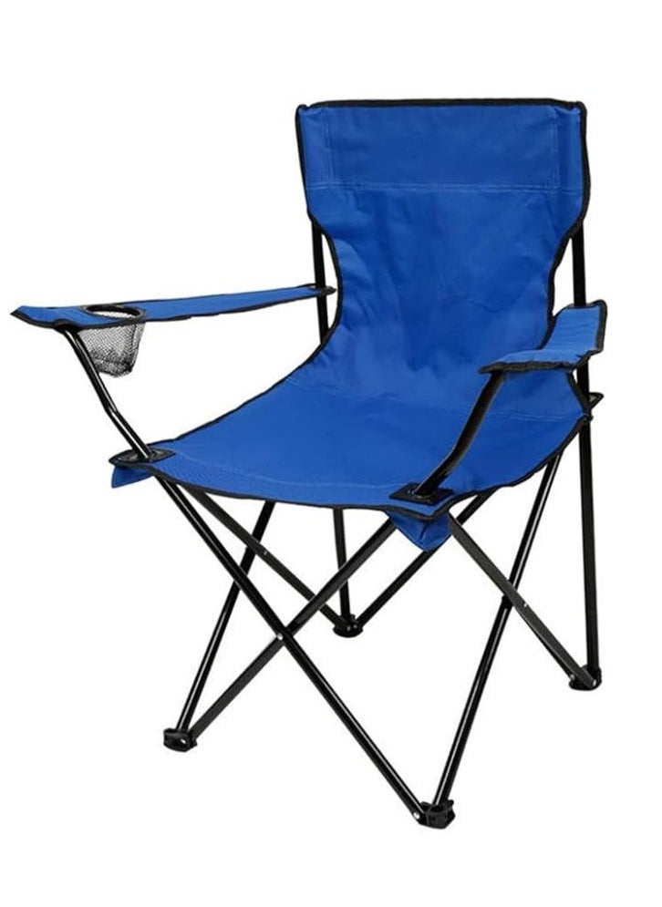 Executive LLC Beach Chair Stable Balance Comfortable Sitting Foldable Camping Chair for Adults for Vacations(Blue) For Adult  - Image 1