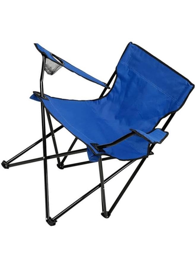 Executive LLC Beach Chair Stable Balance Comfortable Sitting Foldable Camping Chair for Adults for Vacations(Blue) For Adult  - Image 3