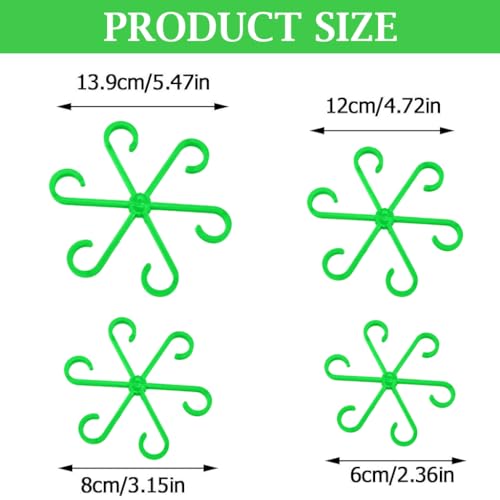 HASTHIP® 4 Pack Plant Climbers Stem Holders - 6-Claw Plastic Plant Stem Supports - Gardening Plant Supports Rings - Plant Support Clips for Climbers - Stem Supports Climbing House - Plant Accessories - Image 4