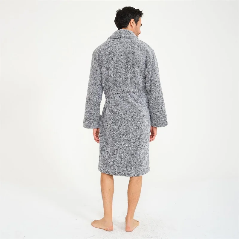 ميسبيغا Men's Welsoft Shawl Collar Fleece Dressing Gown