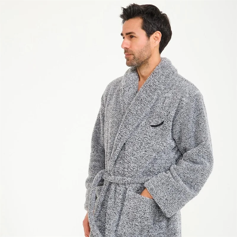 ميسبيغا Men's Welsoft Shawl Collar Fleece Dressing Gown