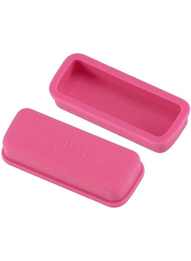 Rose Red Silicone Anti Dust Protector Caps Cover For DVI Video Port 10 Pieces - Image 1