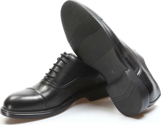 فاست ستيب Men's Genuine Leather Eva Sole Comfortable Casual Lace-Up Classic Shoes Black 630ma302
