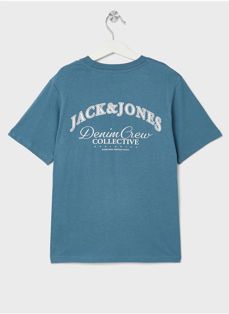 Jack & Jones Junior Kids Logo Crew Neck T-Shirts